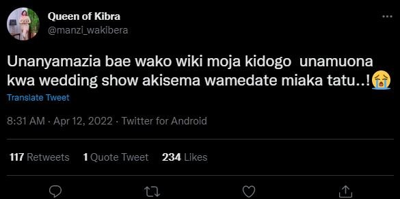 Queen of kibra manzi_wakibera unanyamazia bae wako wiki moja kidogo unamuona kwa