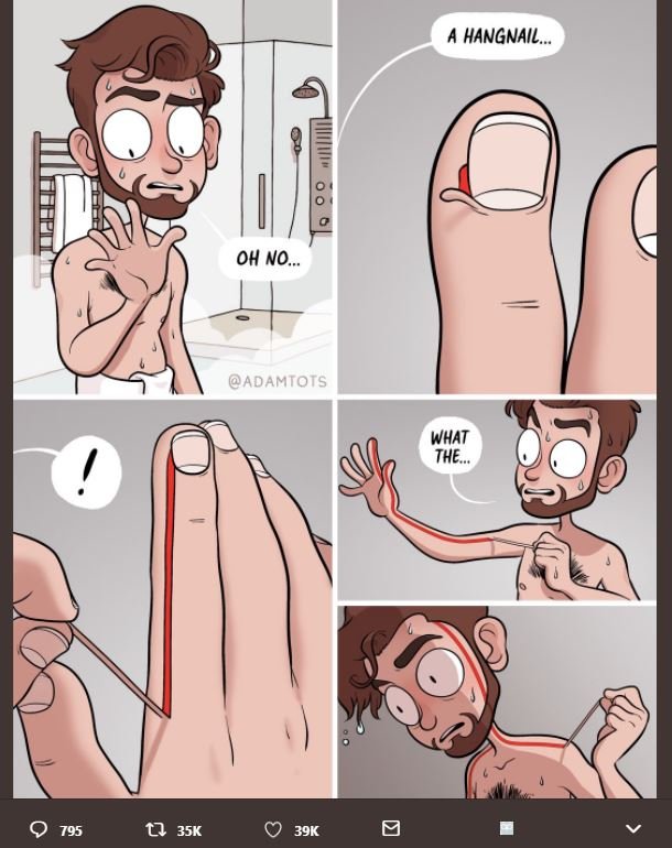 Hangnail. oh no. adamtots what the 795 0 35k 39k