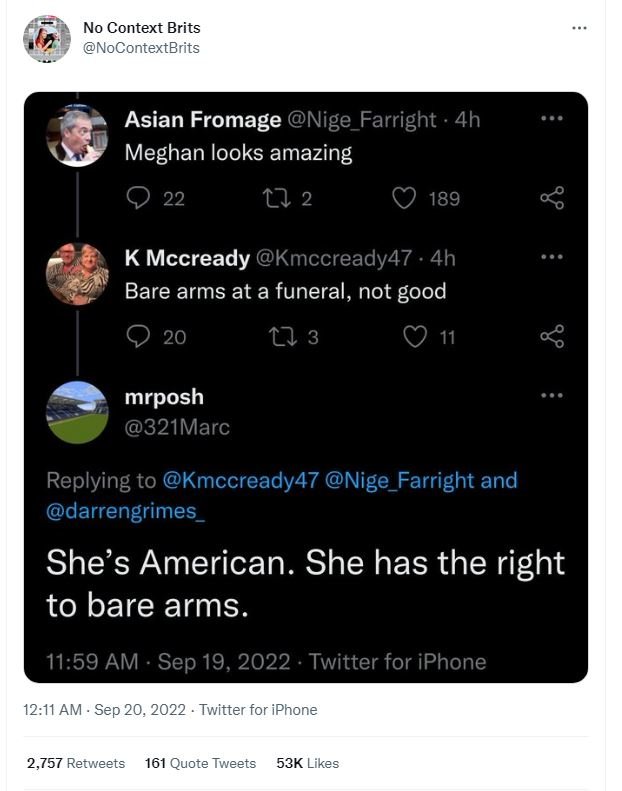 No context brits nocontextbrits asian fromage nige farright 4h meghan looks amaz