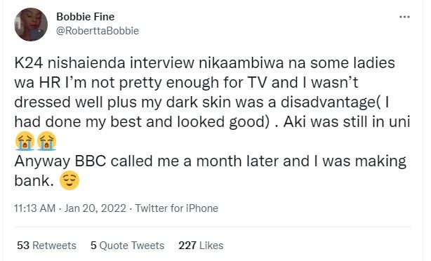 Bobbie Fine RoberttaBobbie K24 nishaienda interview nikaambiwa na some ladies wa
