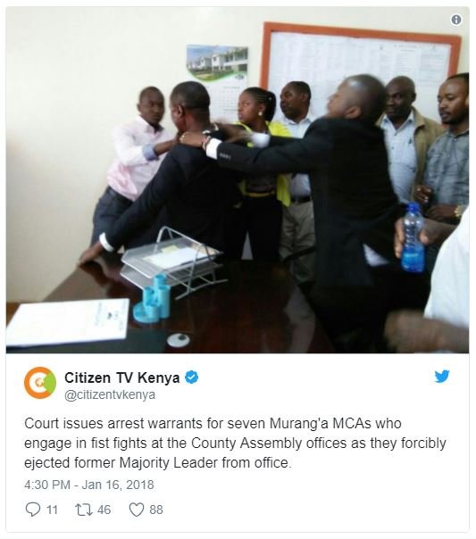 Citizen tv kenya clzentvkenya court issues arrest warrants for seven murang'a mc