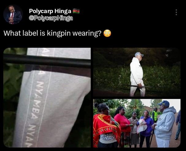 Polycarp hinga polycarphinga what label is kingpin wearing? 1 4