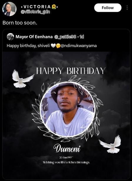 Victoria vlctoria gdn follow born too soon mayor of eenhana paujas8 1d happy bir