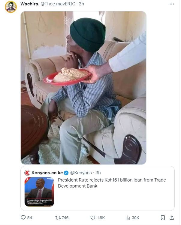 Wachira. thee_maveric . 3h kenyans.co.ke kenyans 3h president ruto rejects ksh16