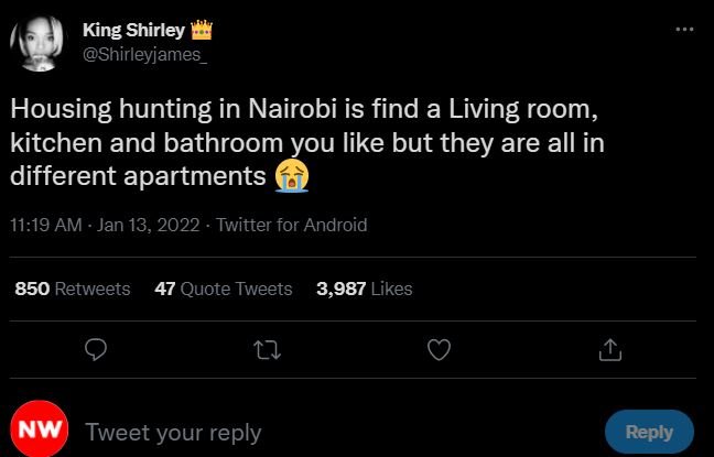 King Shirley Shirleyjames_ Housing hunting in Nairobi is find a Living room, kit