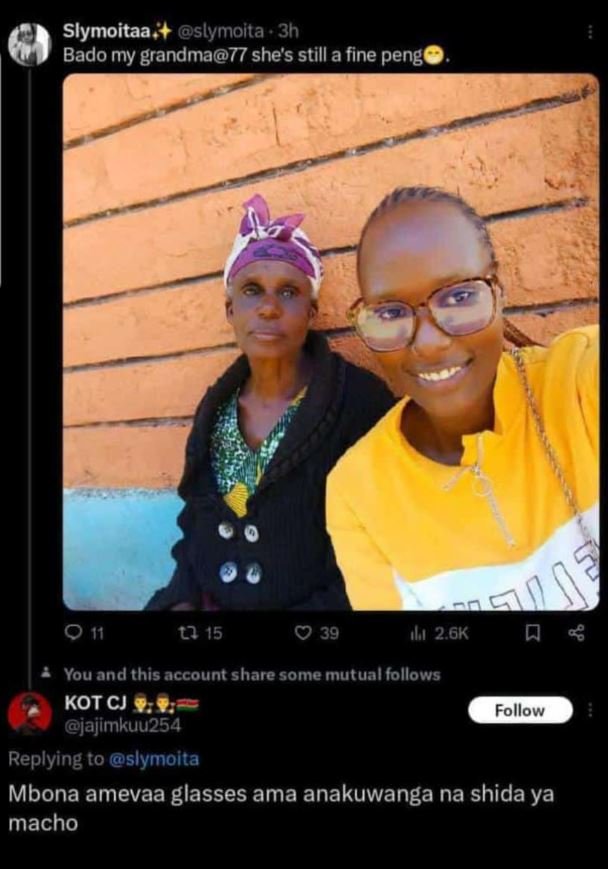 Slymoitaa slymoita 3h bado my grandma77 she's still a fine peng 0 11 u 15 39 al