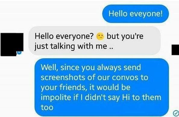 Hello eveyone! hello everyone? but you're just talking with me well, since you a