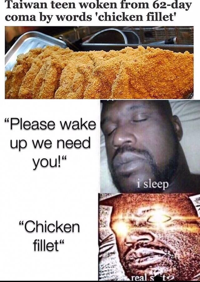 Taiwan teen woken trom 62day coma by words 'chicken fillet' please wake up we ne
