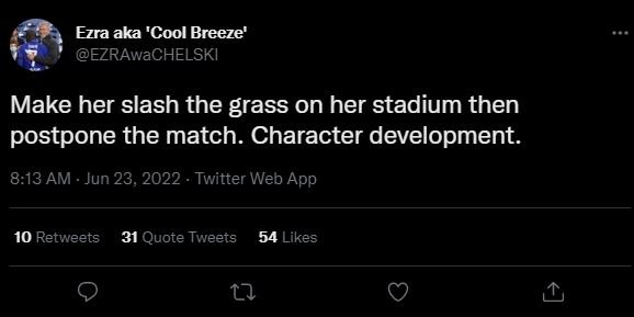 Ezra aka 'cool breeze' ezrawachelski make her slash the grass on her stadium the