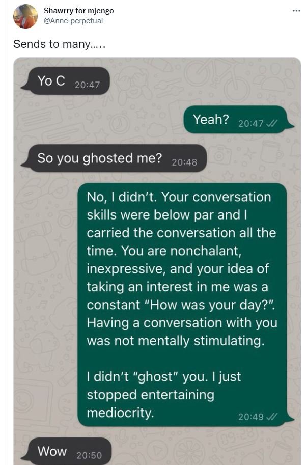 Shawrry for mjengo anne_perpetual sends to many. yo 2047 yeah? 2047 so you ghost