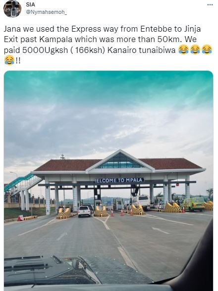 Sia nymahsemoh_ jana we used the express way from entebbe to jinja exit past kam