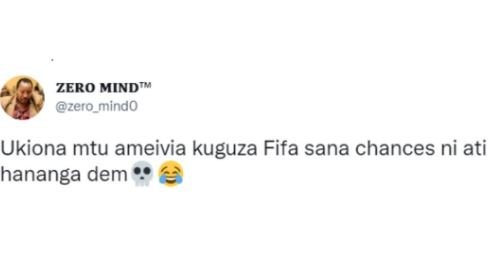 Zero mindtm zero mindo ukiona mtu ameivia kuguza fifa sana chances ni ati hanang