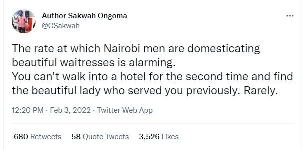 Author Sakwah Ongoma CSakwah The rate at which Nairobi men are domesticating bea