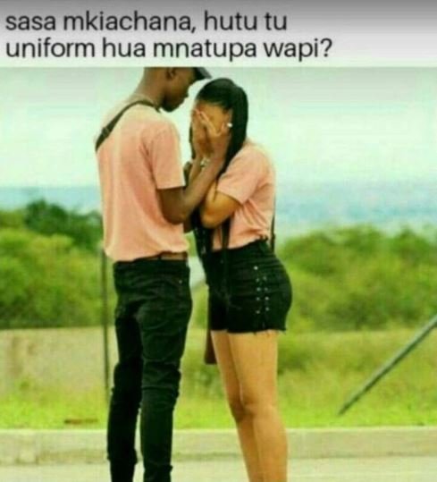 Sasa mkiachana hutu tu uniform hua mnatupa wapi?