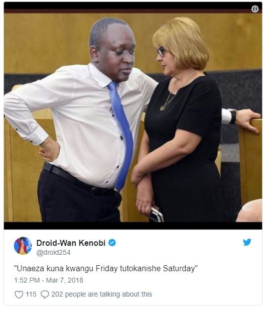 Droidwan kenobi droid254 unaeza kuna kwangu friday tutokanishe saturday 1.52 pm