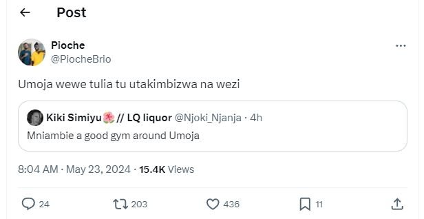 Post pioche piochebrio umoja wewe tulia tu utakimbizwa na wezi kiki simiyu i lq