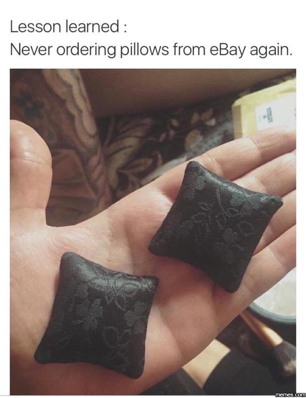 Lesson learned never ordering pillows from ebay again 1em