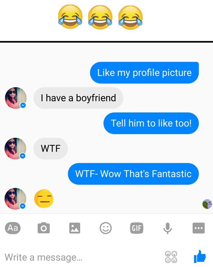Like my profile picture have a boyfriend tell him to like too! wtf wtf wow that'