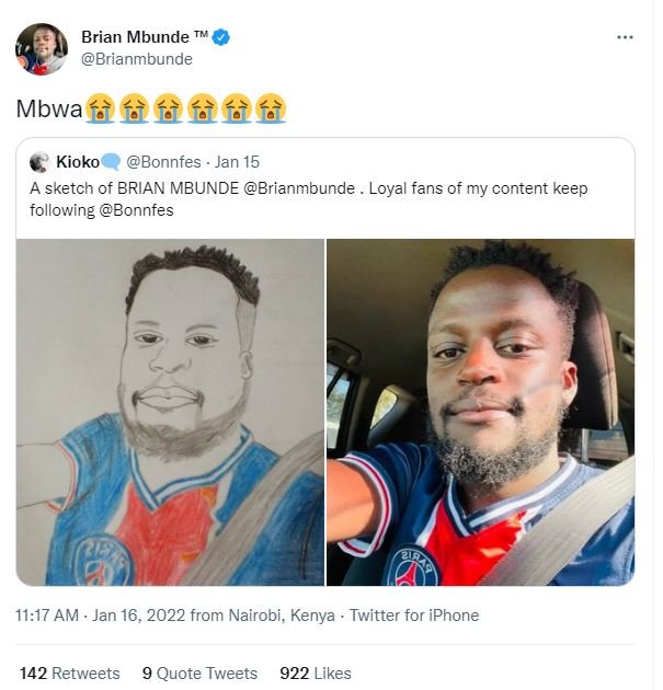 Brian Mbunde T Brianmbunde Mbwa íàè fàfàfàfàfè Kioko Bonnfes Jan 15 A sketch of