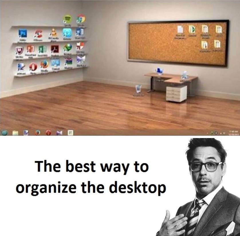 The best way to organize the desktop