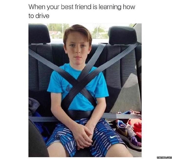 When your best friend is learning how to drive memesucom