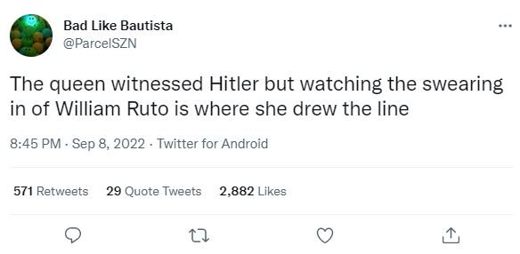 Bad like bautista parcelszn the queen witnessed hitler but watching the swearing
