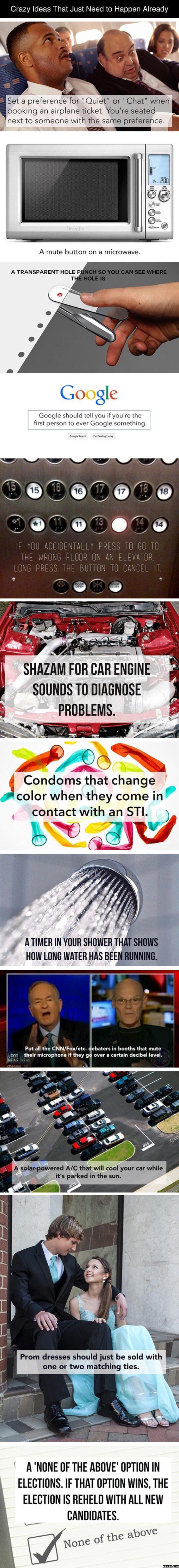 Crazy ideas that just need to happen already set preference for quiet or chat' w