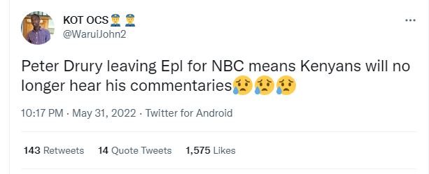 Kot ocs waruijohn2 peter drury leaving epl for nbc means kenyans will no longer