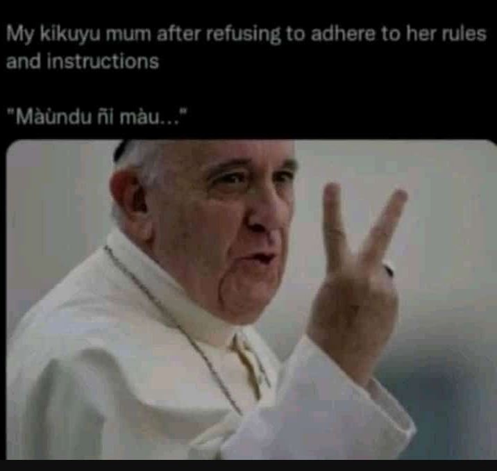 My kikuyu mum after refusing to adhere to her rules and instructions maundu ñl m