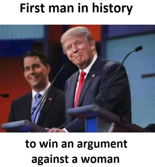 First man in history to win an argument against a woman