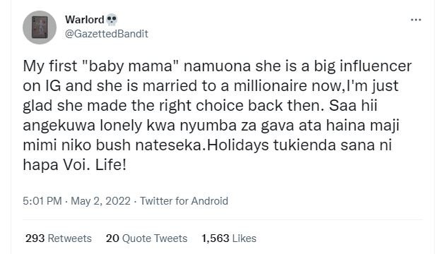 Warlord gazettedbandit my first baby mama namuona she is a big influencer on ig