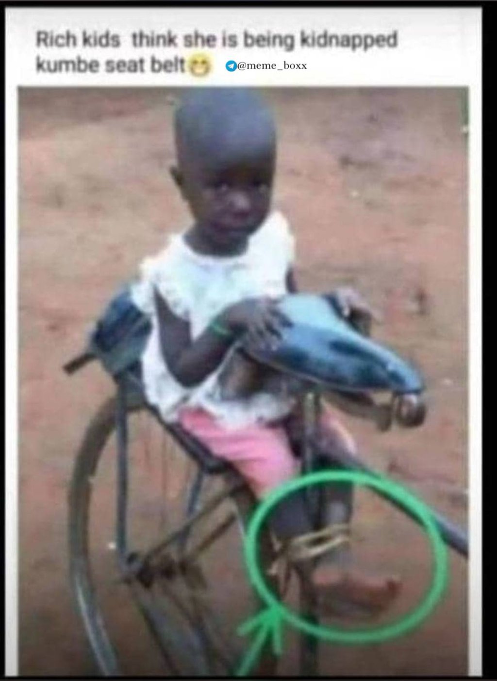 Rich kids ihink sheis being kidnapped kumbe seat belt meme boxx