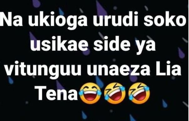 Na ukioga urudi soko usikae side ya vitunguu unaeza lia tena