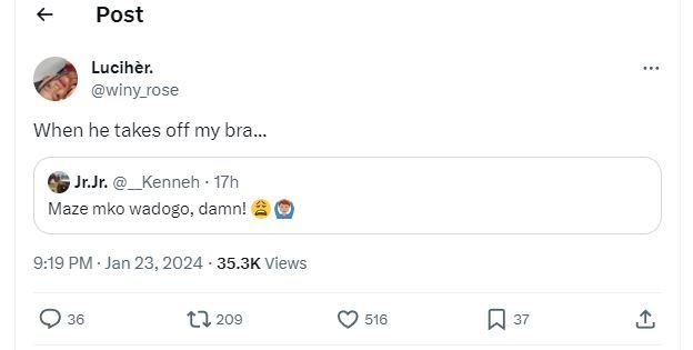 Post lucihèr winy_rose when he takes off my bra_ jr.jr kenneh . 17h maze mko wad
