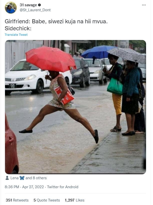 31 savage st_laurent_dont girlfriend babe, siwezi kuja na hii mvua_ sidechick tr