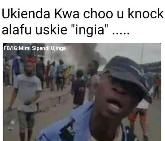 Ukienda Kwa choo u knock alafu uskie ingia FBIGMimi Sipendi Ujinga