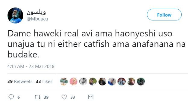 Ugul9 mbuucu follow dame haweki real avi ama haonyeshi uso unajua tu ni either c
