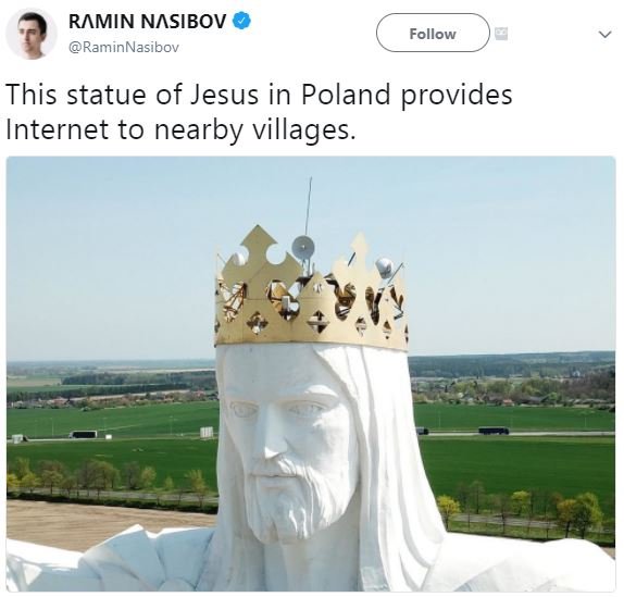 Ramin nasibov raminnasibov follow this statue of jesus in poland provides intern