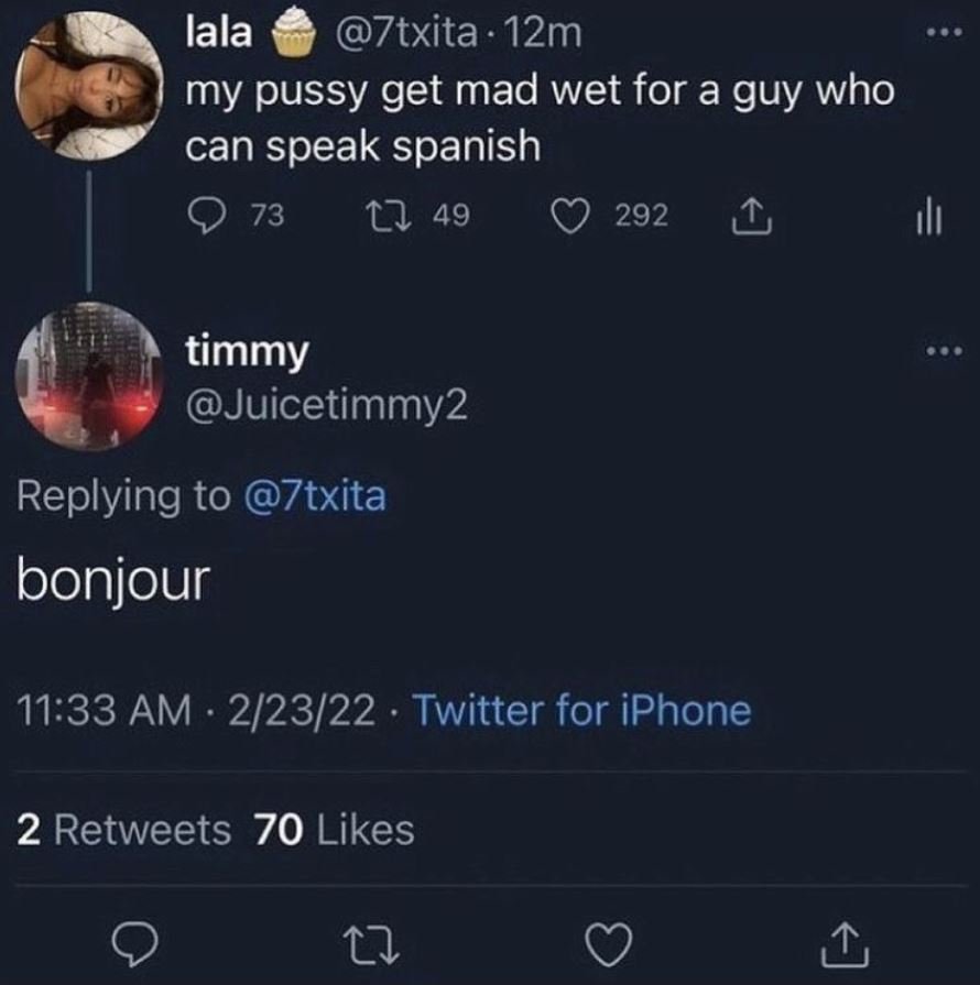 Lala 7txita . 12m my pussy get mad wet for a guy who can speak spanish 73 1 49 2