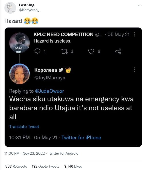 Lastking kanyoroh _ hazard kplc need competition . 05 may 21 hazard is useless.