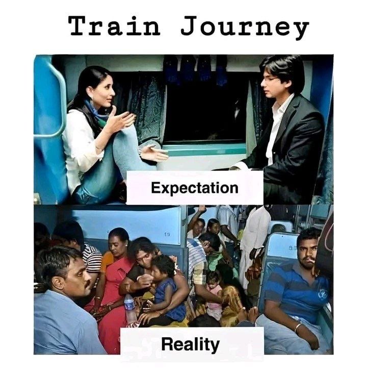 Train journey expectation reality