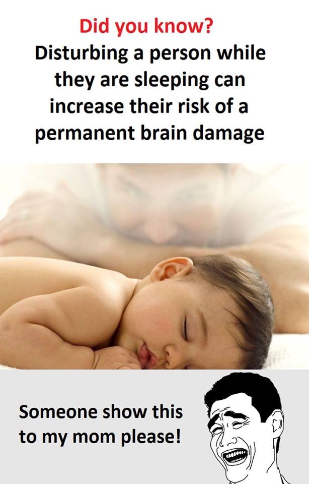 Did you know? disturbing a person while they are sleeping can increase their ris