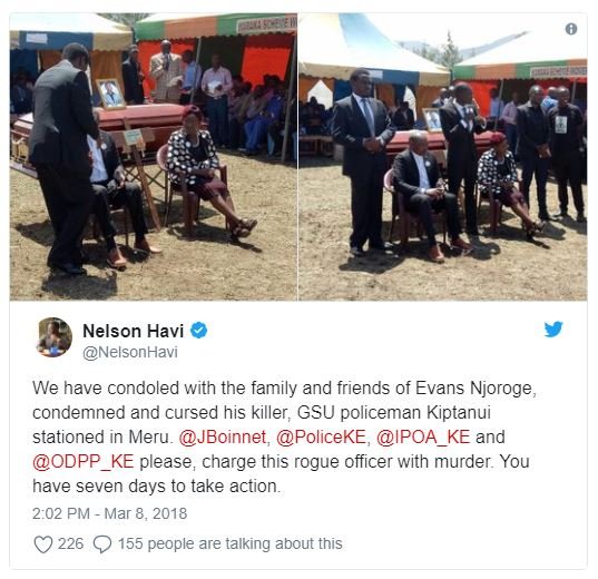 Nelson havi nelsonhavi we have condoled with the family and friends of evans njo