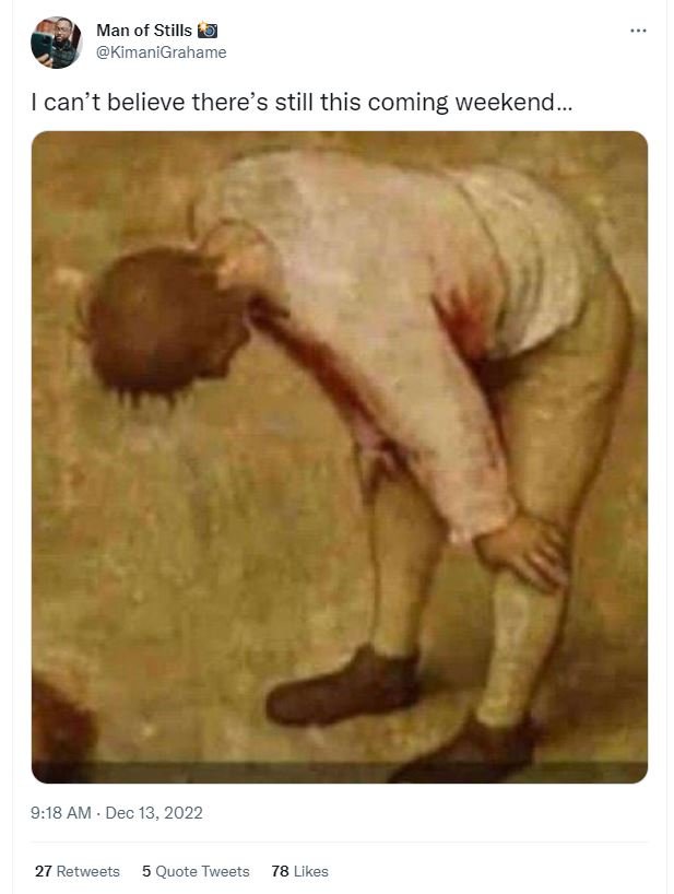 Man of stills kimanigrahame can't believe there's still this coming weekend 9.18