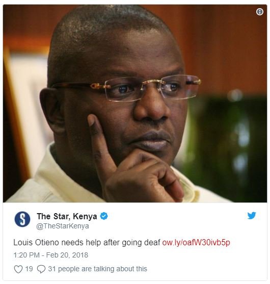 The star, kenya thestarkenya louis otieno needs help after going deaf ow lyloafw