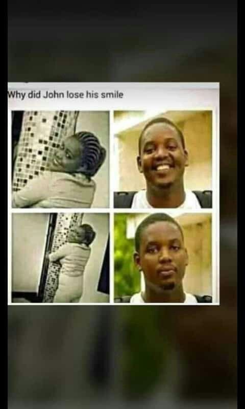 Why did john lose his smlle