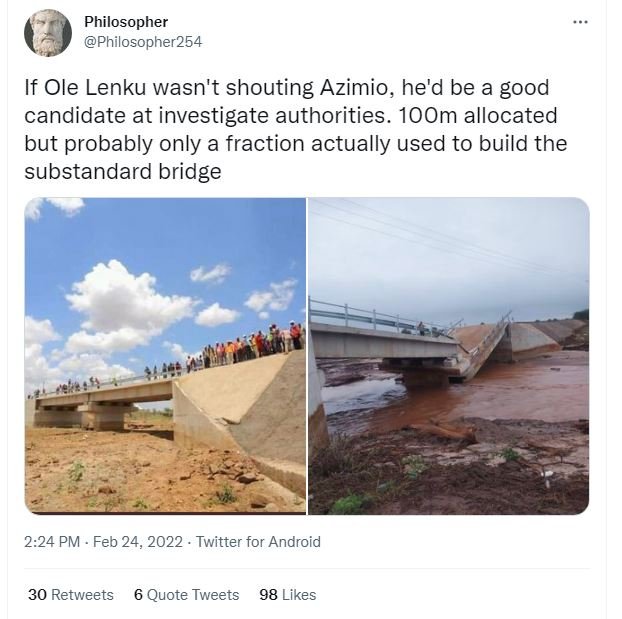 Philosopher Philosopher254 If Ole Lenku wasn't shouting Azimio he'd be a good ca