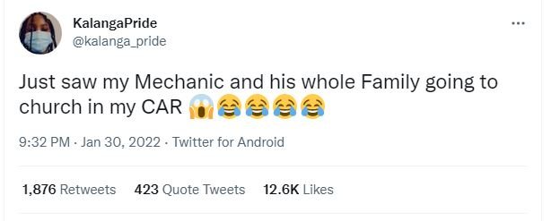 KalangaPride kalanga_pride Just saw my Mechanic and his whole Family going to ch