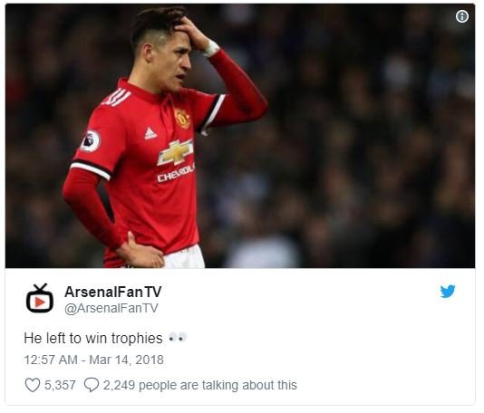 Arsenalfantv arsenalfantv he left to win trophies 12.57 am mar 14, 5,357 q 2,249