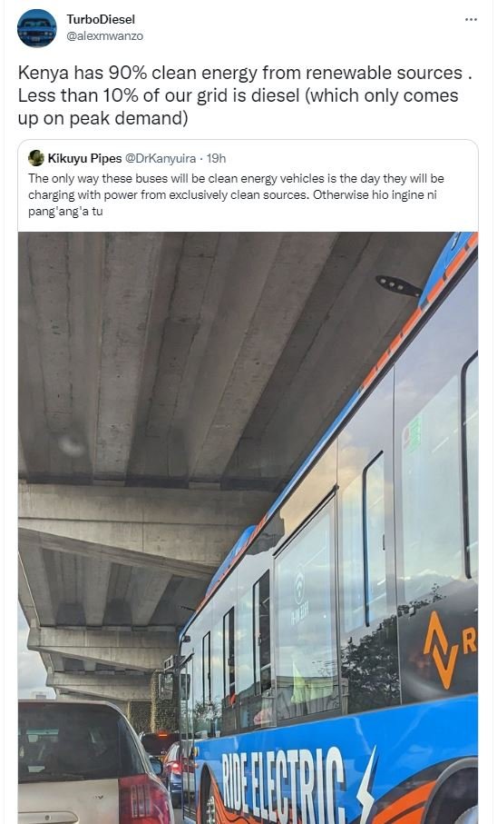 Turbodiesel alexmwanzo kenya has 90 clean energy from renewable sources less tha